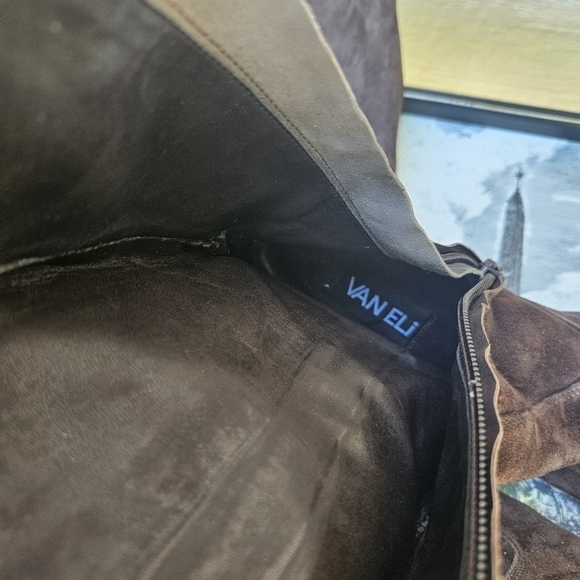 Van Eli brown suede riding boots 7M - Picture 12 of 12
